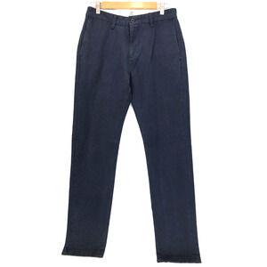 Dockers Pacific Mens 30Wx32L Blue Flat Front Straight Leg Pants Modern Khaki